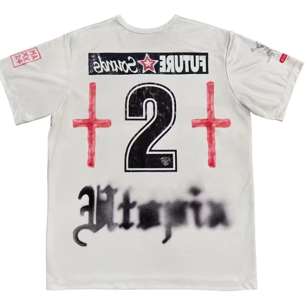 Travis Scott White Graphic Jersey